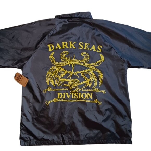 Dark Seas Division Mens Jacket Size M Black Button Up Windbreaker LMG Brand New - Picture 1 of 14